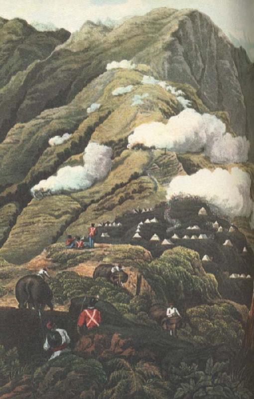 william r clark brittiskt trupplager vid himalayas fot omkring 1840 China oil painting art